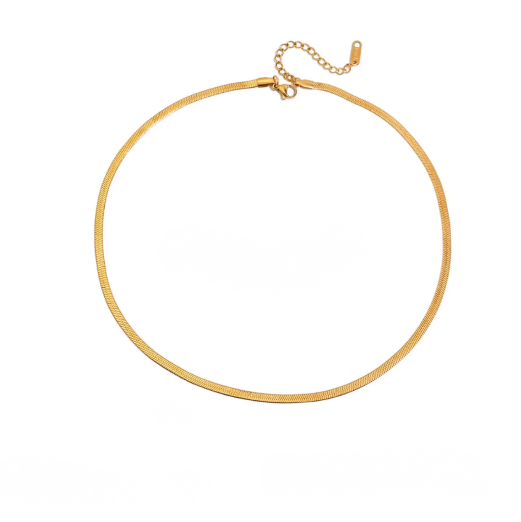 Uworld Minimalist Classic 18K Gold Color Plated Stainless Steel round White Rhinestone Pendant Necklace Stackable Chain Necklace