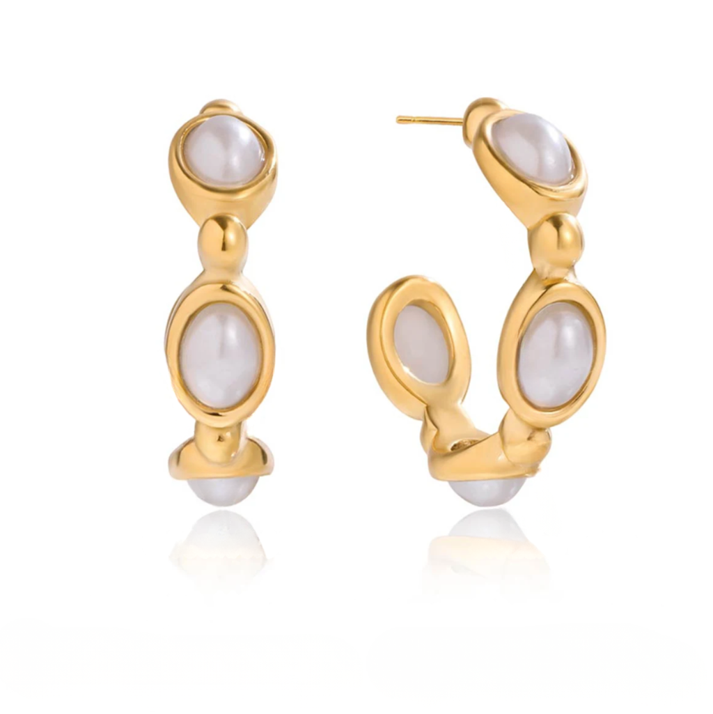 Elara Pearl Hoops