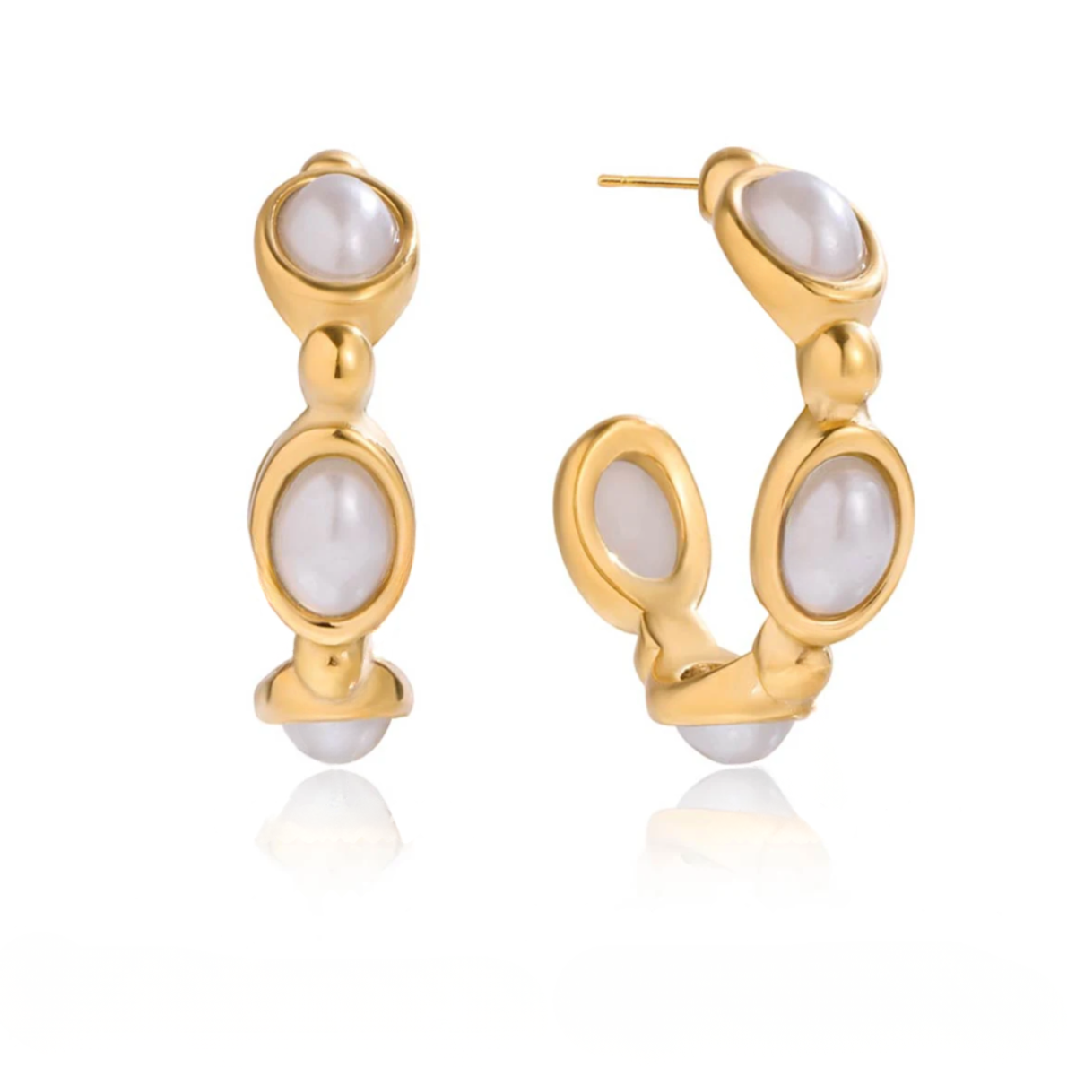 Elara Pearl Hoops