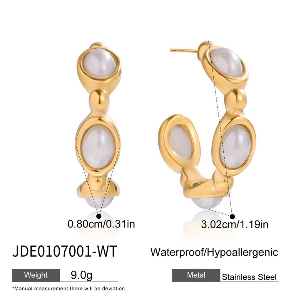 Elara Pearl Hoops