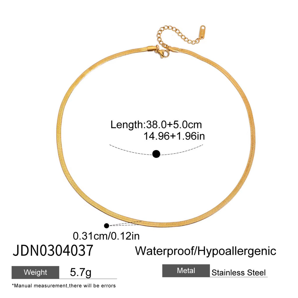 Uworld Minimalist Classic 18K Gold Color Plated Stainless Steel round White Rhinestone Pendant Necklace Stackable Chain Necklace