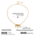 Uworld Minimalist Classic 18K Gold Color Plated Stainless Steel round White Rhinestone Pendant Necklace Stackable Chain Necklace
