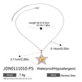 Uworld Minimalist Classic 18K Gold Color Plated Stainless Steel Smooth Five Pointed Star Pendant Necklace Stackable Chain Neckla